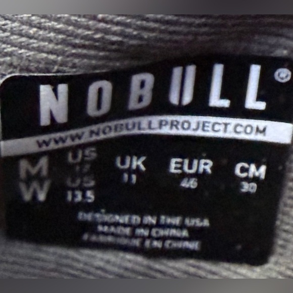 Nobull Outwork Reflective Trainer Gray Size 12 Unisex EUC Monochromatic